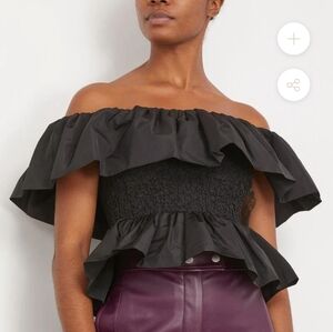 Sea NY Diana Tafeta Off Shoulder Top